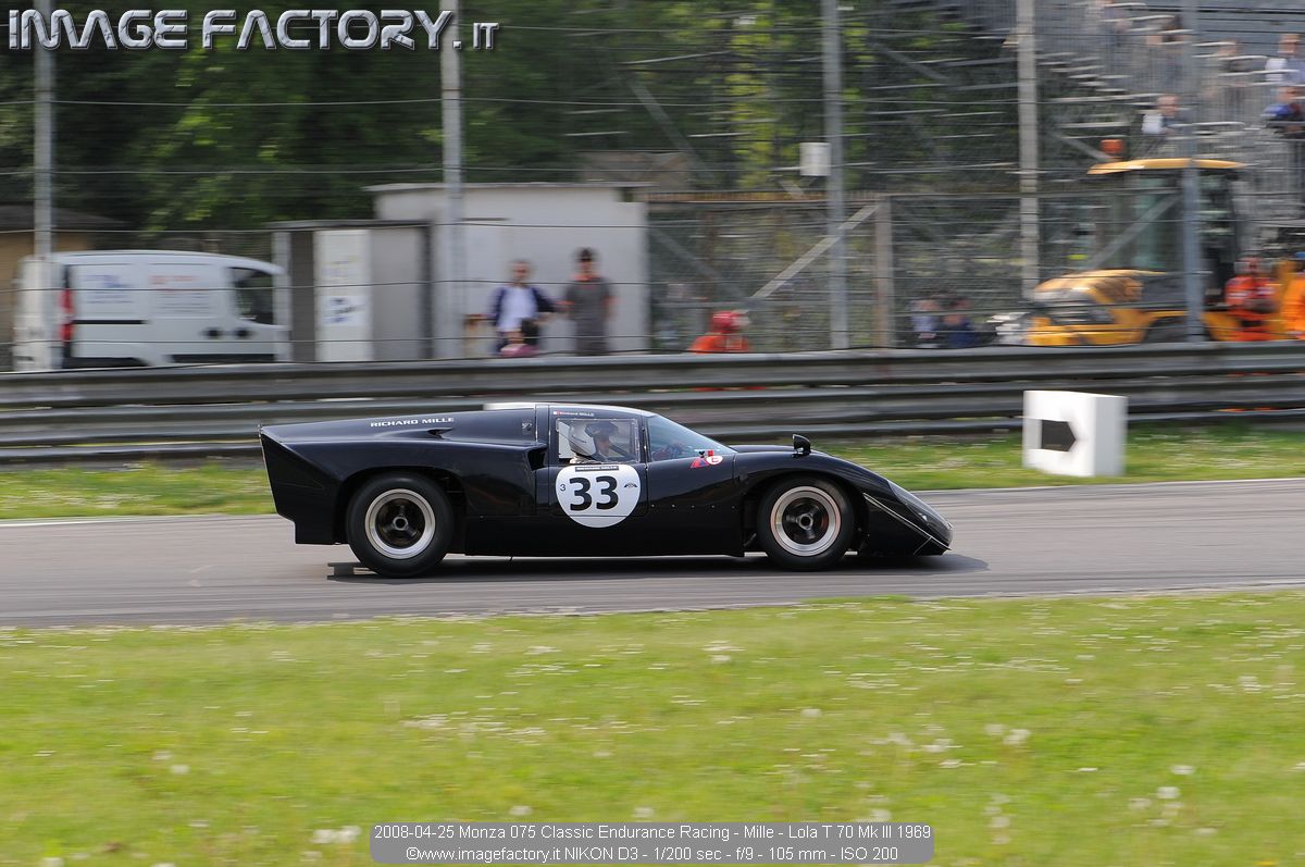 2008-04-25 Monza 075 Classic Endurance Racing - Mille - Lola T 70 Mk III 1969